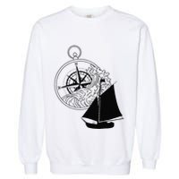 Maritime Sailing Ship Sailing Ships Ships Compass Ship Ahoy Garment-Dyed Sweatshirt