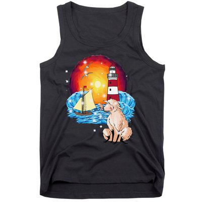 Maritime Shee.P Sailor Coast Lighthouse Sailing Ship Tank Top