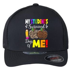 My Students Survived 100 Days Of Me Funny Students Teachers Gift Flexfit Unipanel Trucker Cap