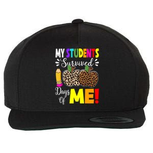 My Students Survived 100 Days Of Me Funny Students Teachers Gift Wool Snapback Cap