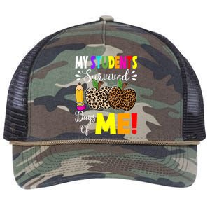 My Students Survived 100 Days Of Me Funny Students Teachers Gift Retro Rope Trucker Hat Cap