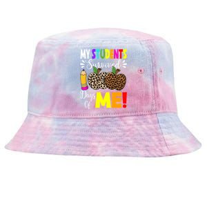 My Students Survived 100 Days Of Me Funny Students Teachers Gift Tie-Dyed Bucket Hat