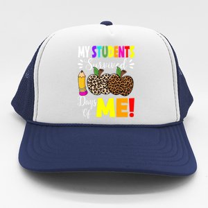 My Students Survived 100 Days Of Me Funny Students Teachers Gift Trucker Hat