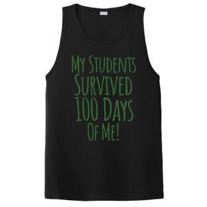 My Students Survived 100 Days Of Me Funny Teacher Gift PosiCharge Competitor Tank