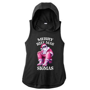 Merry Sigmas Santa Rizzler Ladies PosiCharge Tri-Blend Wicking Draft Hoodie Tank