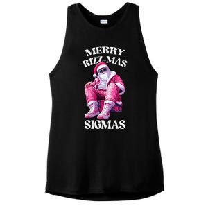 Merry Sigmas Santa Rizzler Ladies PosiCharge Tri-Blend Wicking Tank