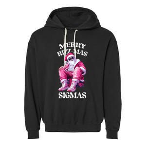 Merry Sigmas Santa Rizzler Garment-Dyed Fleece Hoodie