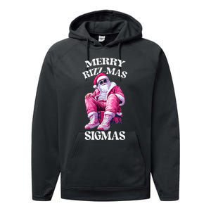 Merry Sigmas Santa Rizzler Performance Fleece Hoodie