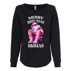 Merry Sigmas Santa Rizzler Womens California Wash Sweatshirt