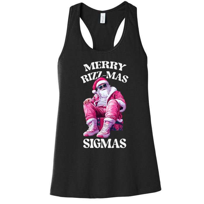 Merry Sigmas Santa Rizzler Women's Racerback Tank