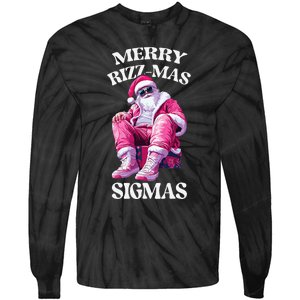 Merry Sigmas Santa Rizzler Tie-Dye Long Sleeve Shirt