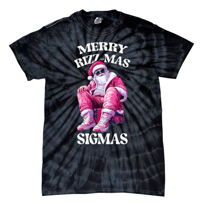 Merry Sigmas Santa Rizzler Tie-Dye T-Shirt