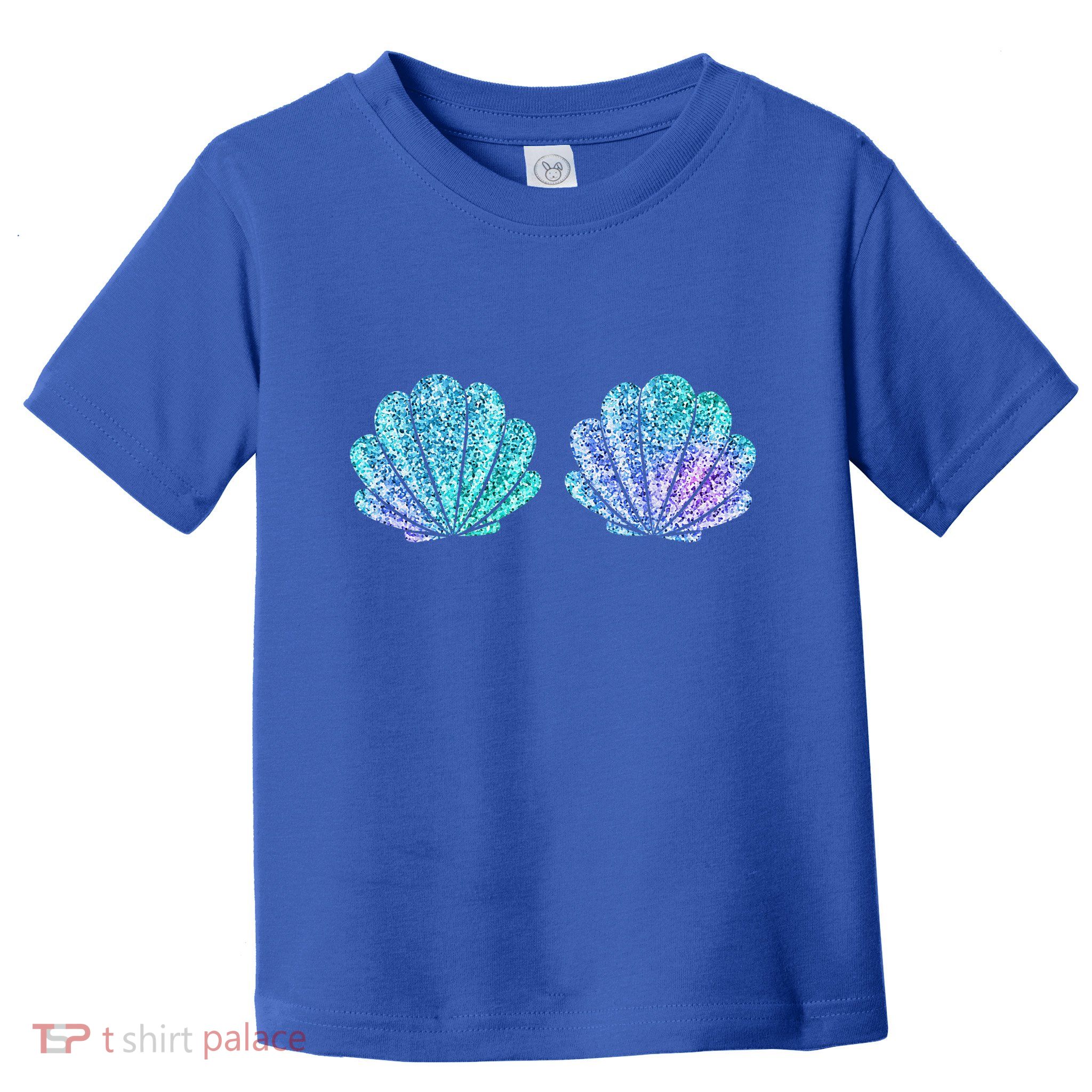 Mermaid Sea Shell Bra Halloween Costume Tops Toddler T-Shirt