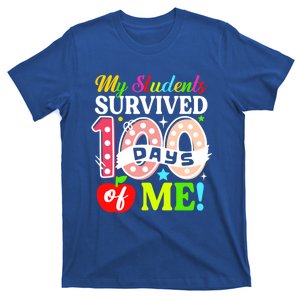 My Students Survived 100 Days Of Me Funny Gift Teachers Students Gift T-Shirt