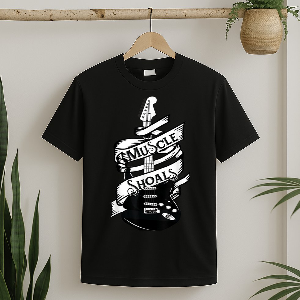 Muscle Shoals Shirt Alabama Music Recording Studio Guitar T-Shirt