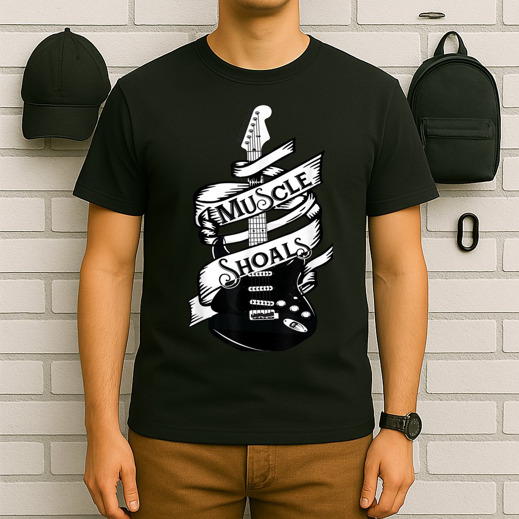 Muscle Shoals Shirt Alabama Music Recording Studio Guitar T-Shirt