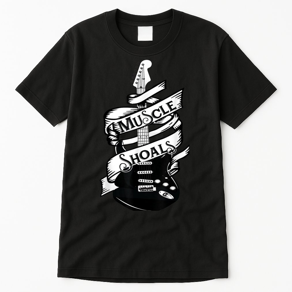 Muscle Shoals Shirt Alabama Music Recording Studio Guitar Tall T-Shirt