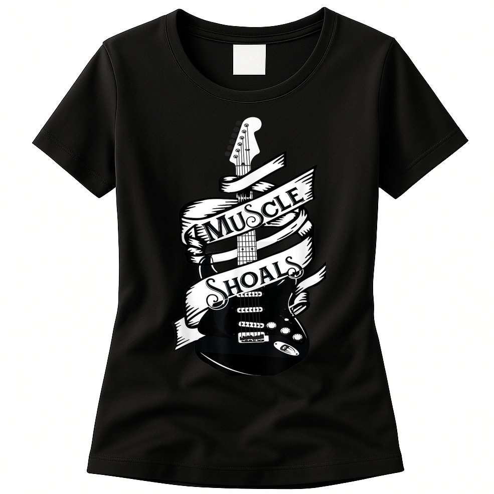 Muscle Shoals Shirt Alabama Music Recording Studio Guitar Womens T-Shirt
