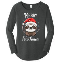 Merry Slothmas Sloth Christmas Tank Top Women's Perfect Tri Tunic Long Sleeve Shirt