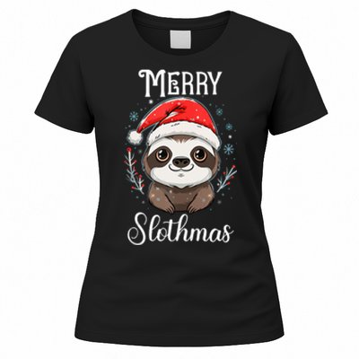 Merry Slothmas Sloth Christmas Tank Top Women's T-Shirt