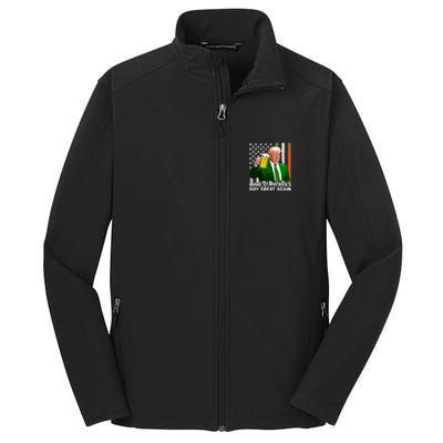 Make Saint St PatrickS Day Great Again Funny Trump Core Soft Shell Jacket