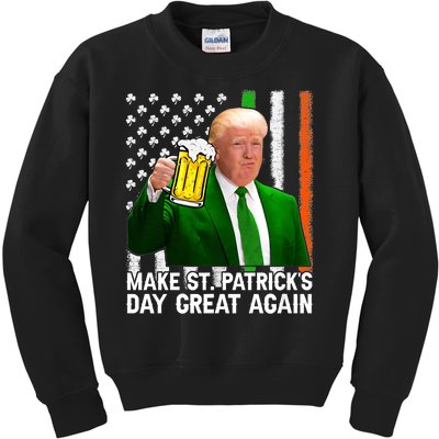 Make Saint St PatrickS Day Great Again Funny Trump Kids Sweatshirt