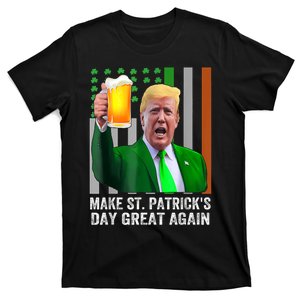 Make Saint St PatrickS Day Great Again Flag Funny Trump T-Shirt