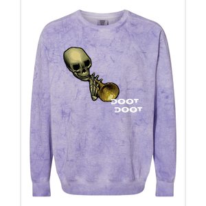 Mr Sketal Spooktober Mcdoot Doot Funny Humor Meme Funny Gift Colorblast Crewneck Sweatshirt