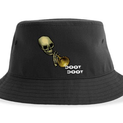 Mr Sketal Spooktober Mcdoot Doot Funny Humor Meme Funny Gift Sustainable Bucket Hat