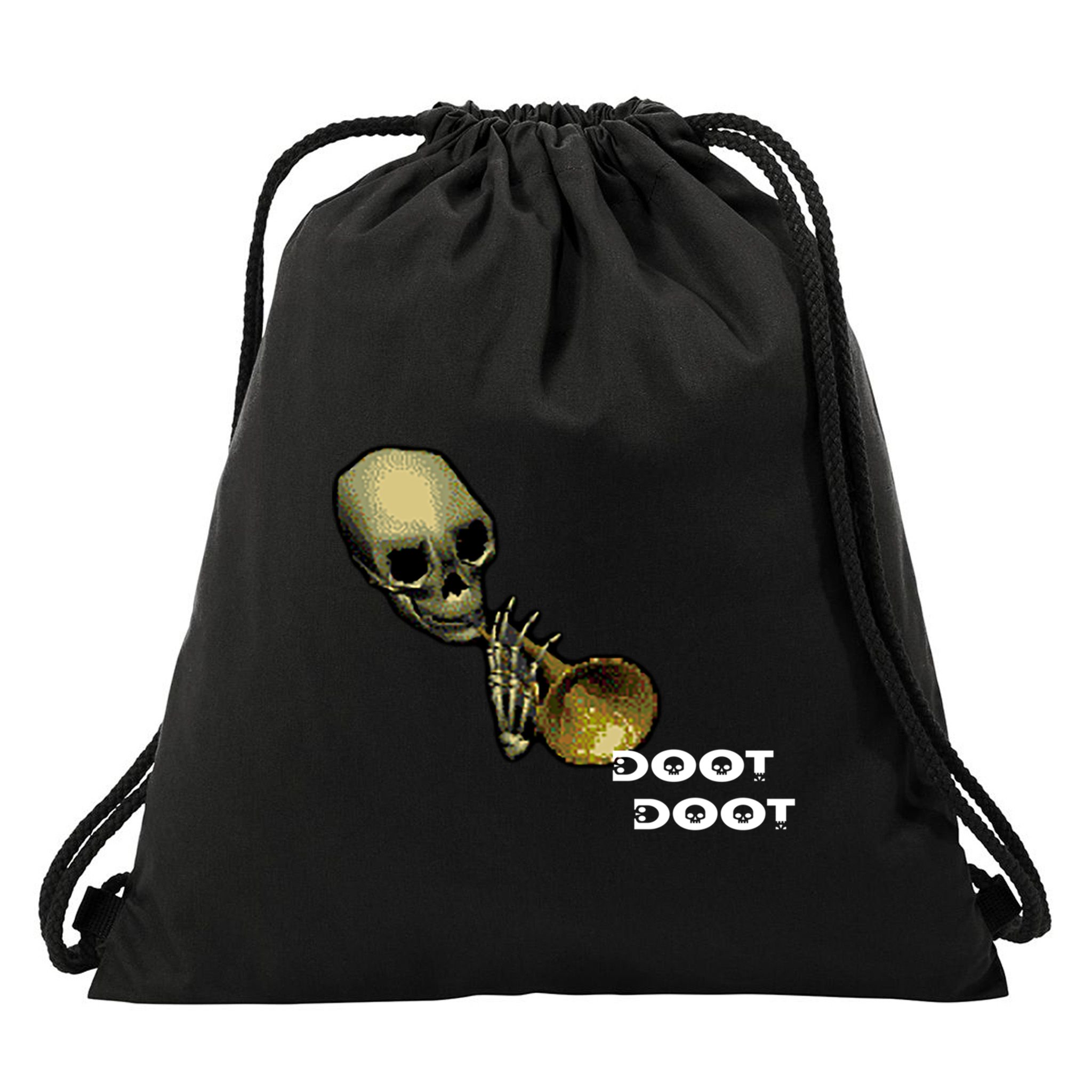 Mr Sketal Spooktober Mcdoot Doot Funny Humor Meme Funny Gift Drawstring Bag