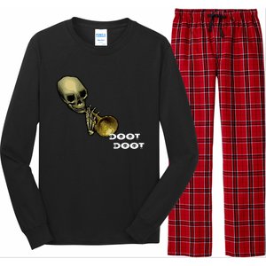 Mr Sketal Spooktober Mcdoot Doot Funny Humor Meme Funny Gift Long Sleeve Pajama Set