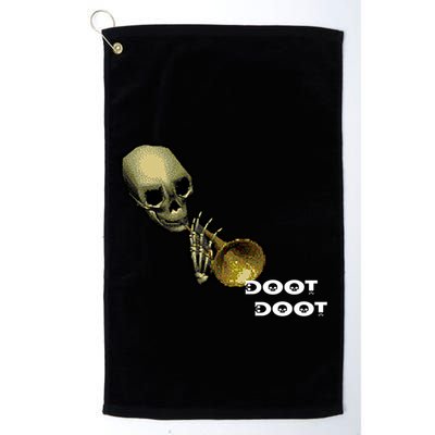 Mr Sketal Spooktober Mcdoot Doot Funny Humor Meme Funny Gift Golf Towel