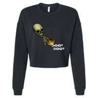 Mr Sketal Spooktober Mcdoot Doot Funny Humor Meme Funny Gift Cropped Pullover Crew