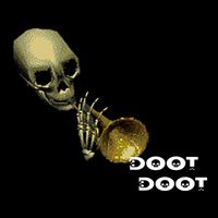 Mr Sketal Spooktober Mcdoot Doot Funny Humor Meme Funny Gift Cropped Pullover Crew