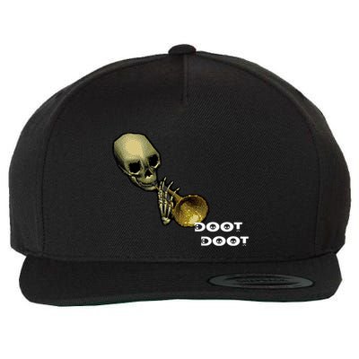 Mr Sketal Spooktober Mcdoot Doot Funny Humor Meme Funny Gift Wool Snapback Cap