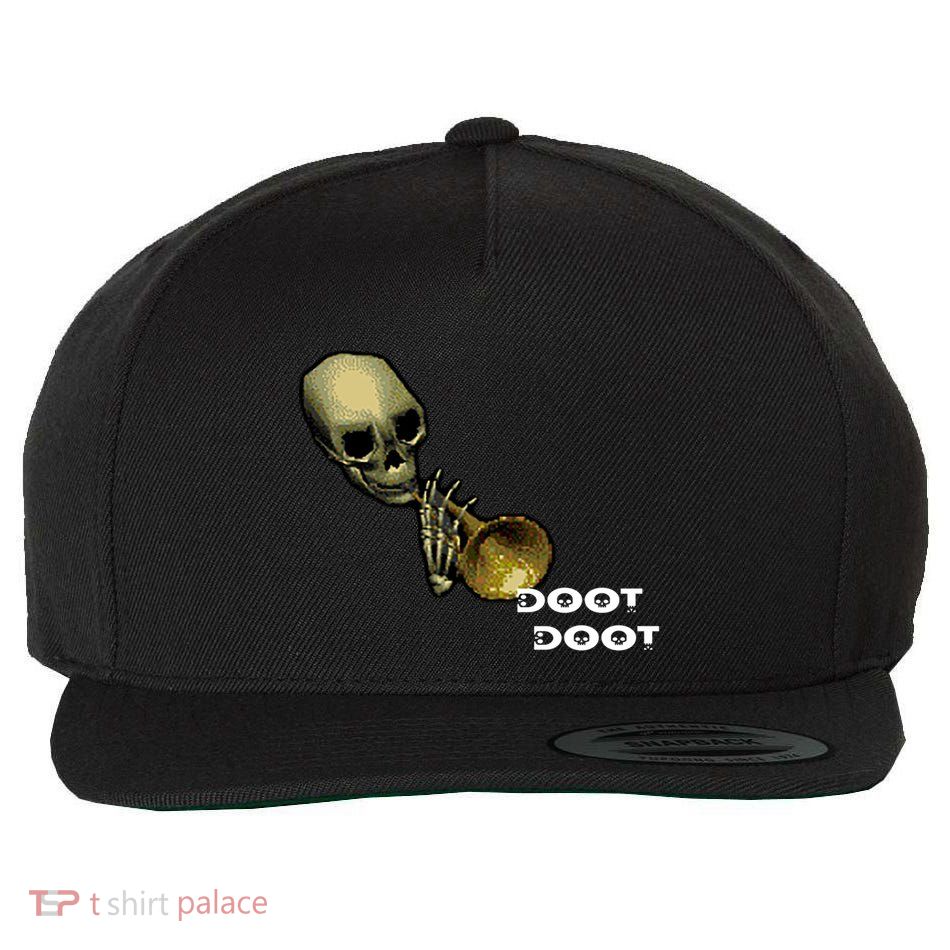 Mr Sketal Spooktober Mcdoot Doot Funny Humor Meme Funny Gift Wool Snapback Cap