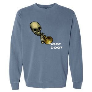 Mr Sketal Spooktober Mcdoot Doot Funny Humor Meme Funny Gift Garment-Dyed Sweatshirt