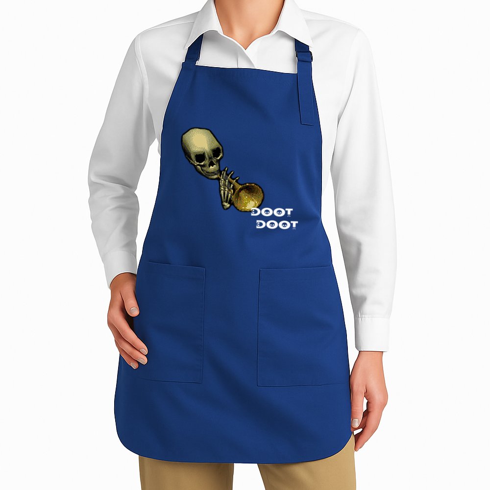 Mr Sketal Spooktober Mcdoot Doot Funny Humor Meme Funny Gift Apron
