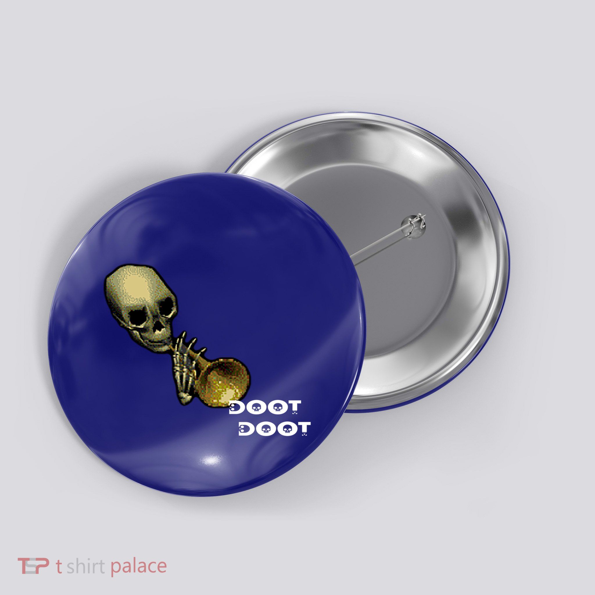 Mr Sketal Spooktober Mcdoot Doot Funny Humor Meme Funny Gift Button