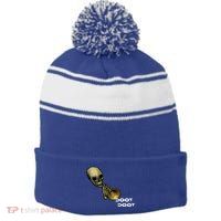 Mr Sketal Spooktober Mcdoot Doot Funny Humor Meme Funny Gift Stripe Pom Pom Beanie