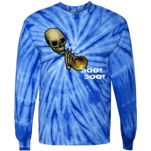 Mr Sketal Spooktober Mcdoot Doot Funny Humor Meme Funny Gift Tie-Dye Long Sleeve Shirt