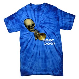 Mr Sketal Spooktober Mcdoot Doot Funny Humor Meme Funny Gift Tie-Dye T-Shirt