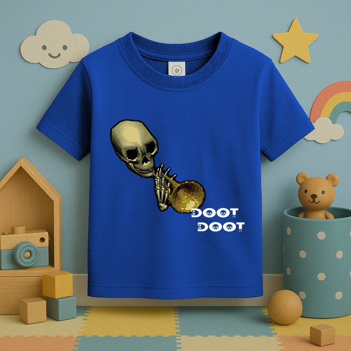 Mr Sketal Spooktober Mcdoot Doot Funny Humor Meme Funny Gift Toddler T-Shirt