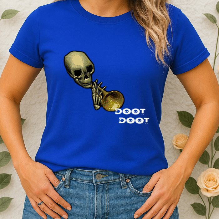 Mr Sketal Spooktober Mcdoot Doot Funny Humor Meme Funny Gift Womens T-Shirt