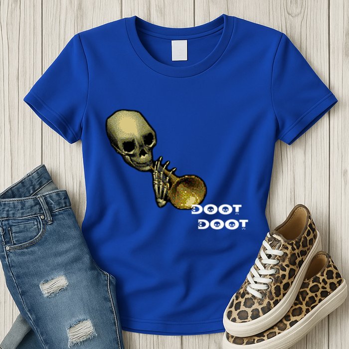 Mr Sketal Spooktober Mcdoot Doot Funny Humor Meme Funny Gift Womens T-Shirt
