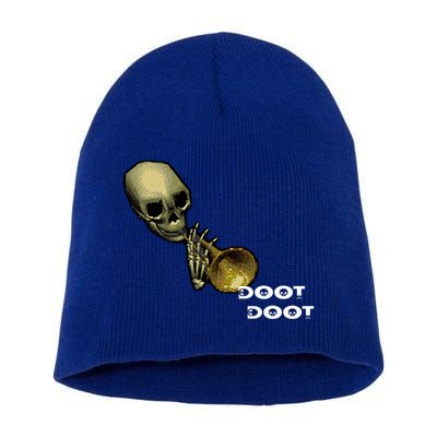Mr Sketal Spooktober Mcdoot Doot Funny Humor Meme Funny Gift Short Acrylic Beanie