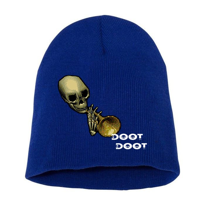 Mr Sketal Spooktober Mcdoot Doot Funny Humor Meme Funny Gift Short Acrylic Beanie