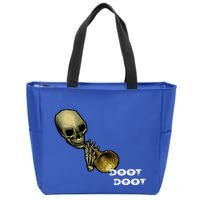 Mr Sketal Spooktober Mcdoot Doot Funny Humor Meme Funny Gift Zip Tote Bag
