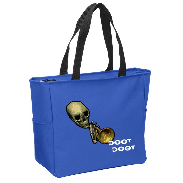 Mr Sketal Spooktober Mcdoot Doot Funny Humor Meme Funny Gift Zip Tote Bag