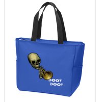 Mr Sketal Spooktober Mcdoot Doot Funny Humor Meme Funny Gift Zip Tote Bag